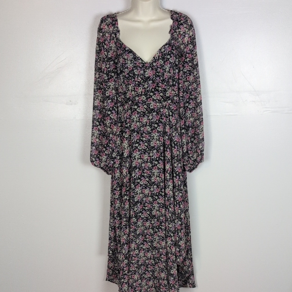 ASTR the Label Floral Print Midi Dress
